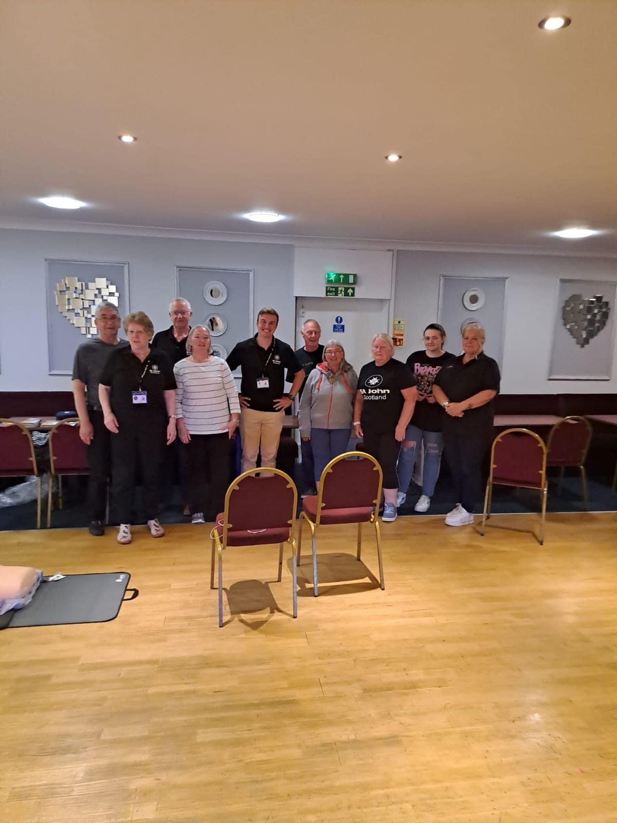 CPR and Defibrillator Training Event in West Calder Bowling Club St